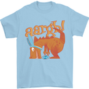 Easter Egg T-Rex as a Bunny Dinosaur Funny Mens T-Shirt Cotton Gildan Light Blue