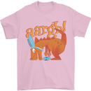 Easter Egg T-Rex as a Bunny Dinosaur Funny Mens T-Shirt Cotton Gildan Light Pink