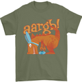 Easter Egg T-Rex as a Bunny Dinosaur Funny Mens T-Shirt Cotton Gildan Military Green