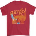 Easter Egg T-Rex as a Bunny Dinosaur Funny Mens T-Shirt Cotton Gildan Red