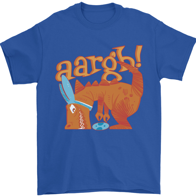 Easter Egg T-Rex as a Bunny Dinosaur Funny Mens T-Shirt Cotton Gildan Royal Blue