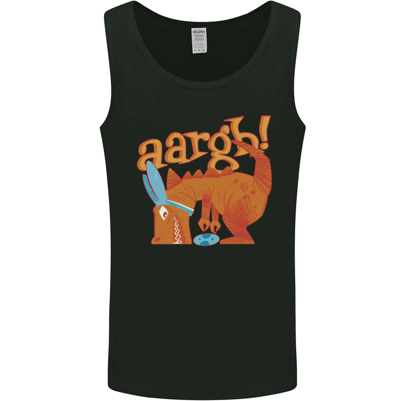 Easter Egg T-Rex as a Bunny Dinosaur Funny Mens Vest Tank Top Black