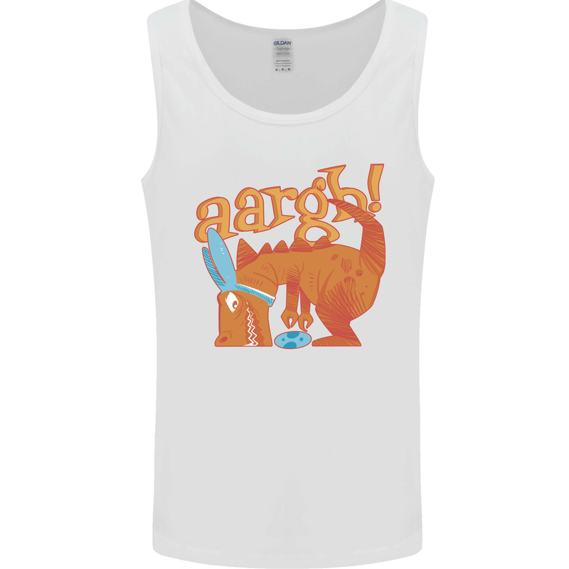Easter Egg T-Rex as a Bunny Dinosaur Funny Mens Vest Tank Top White