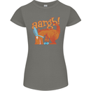 Easter Egg T-Rex as a Bunny Dinosaur Funny Womens Petite Cut T-Shirt Charcoal