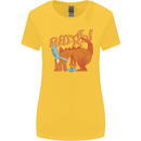 Easter Egg T-Rex as a Bunny Dinosaur Funny Womens Wider Cut T-Shirt Yellow