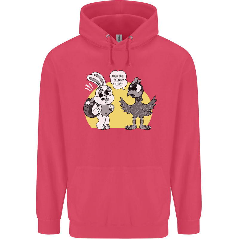 Easter Funny Chicken Eggs & Rabbit Childrens Kids Hoodie Heliconia