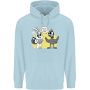 Easter Funny Chicken Eggs & Rabbit Childrens Kids Hoodie Light Blue