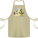 Easter Funny Chicken Eggs & Rabbit Cotton Apron 100% Organic Khaki
