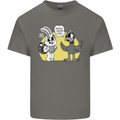 Easter Funny Chicken Eggs & Rabbit Kids T-Shirt Childrens Charcoal
