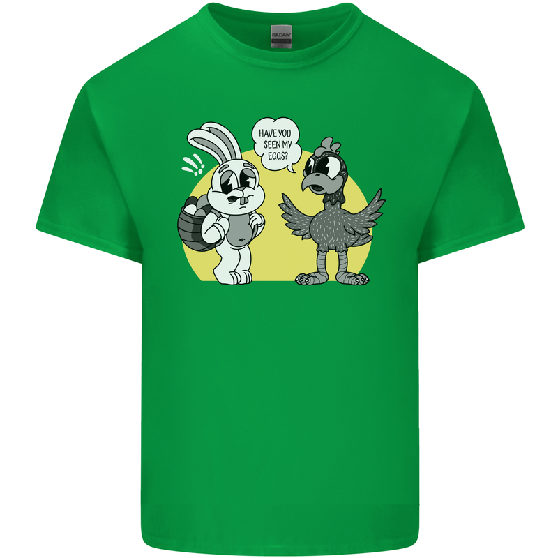 Easter Funny Chicken Eggs & Rabbit Kids T-Shirt Childrens Irish Green