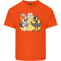 Easter Funny Chicken Eggs & Rabbit Kids T-Shirt Childrens Orange