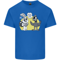 Easter Funny Chicken Eggs & Rabbit Kids T-Shirt Childrens Royal Blue