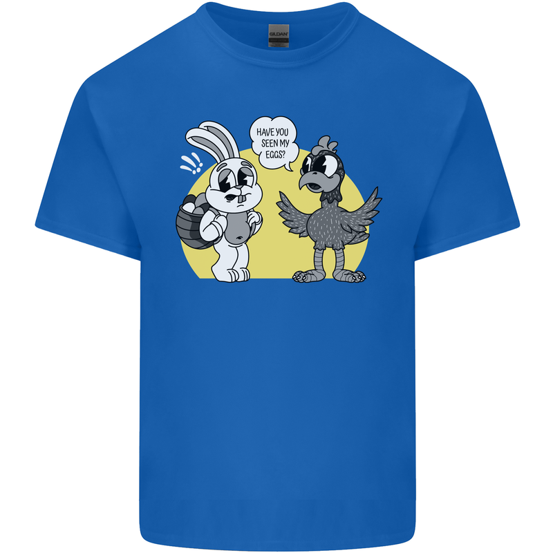 Easter Funny Chicken Eggs & Rabbit Kids T-Shirt Childrens Royal Blue