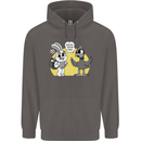 Easter Funny Chicken Eggs & Rabbit Mens 80% Cotton Hoodie Charcoal