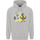 Easter Funny Chicken Eggs & Rabbit Mens 80% Cotton Hoodie Sports Grey