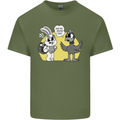 Easter Funny Chicken Eggs & Rabbit Mens Cotton T-Shirt Tee Top Military Green