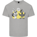 Easter Funny Chicken Eggs & Rabbit Mens Cotton T-Shirt Tee Top Sports Grey