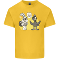 Easter Funny Chicken Eggs & Rabbit Mens Cotton T-Shirt Tee Top Yellow