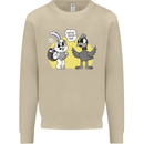 Easter Funny Chicken Eggs & Rabbit Mens Sweatshirt Jumper Sand