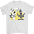 Easter Funny Chicken Eggs & Rabbit Mens T-Shirt 100% Cotton White