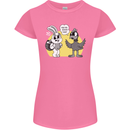 Easter Funny Chicken Eggs & Rabbit Womens Petite Cut T-Shirt Azalea