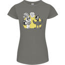Easter Funny Chicken Eggs & Rabbit Womens Petite Cut T-Shirt Charcoal