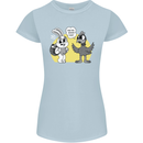 Easter Funny Chicken Eggs & Rabbit Womens Petite Cut T-Shirt Light Blue