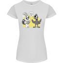 Easter Funny Chicken Eggs & Rabbit Womens Petite Cut T-Shirt White