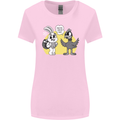 Easter Funny Chicken Eggs & Rabbit Womens Wider Cut T-Shirt Light Pink