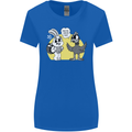 Easter Funny Chicken Eggs & Rabbit Womens Wider Cut T-Shirt Royal Blue