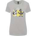 Easter Funny Chicken Eggs & Rabbit Womens Wider Cut T-Shirt Sports Grey