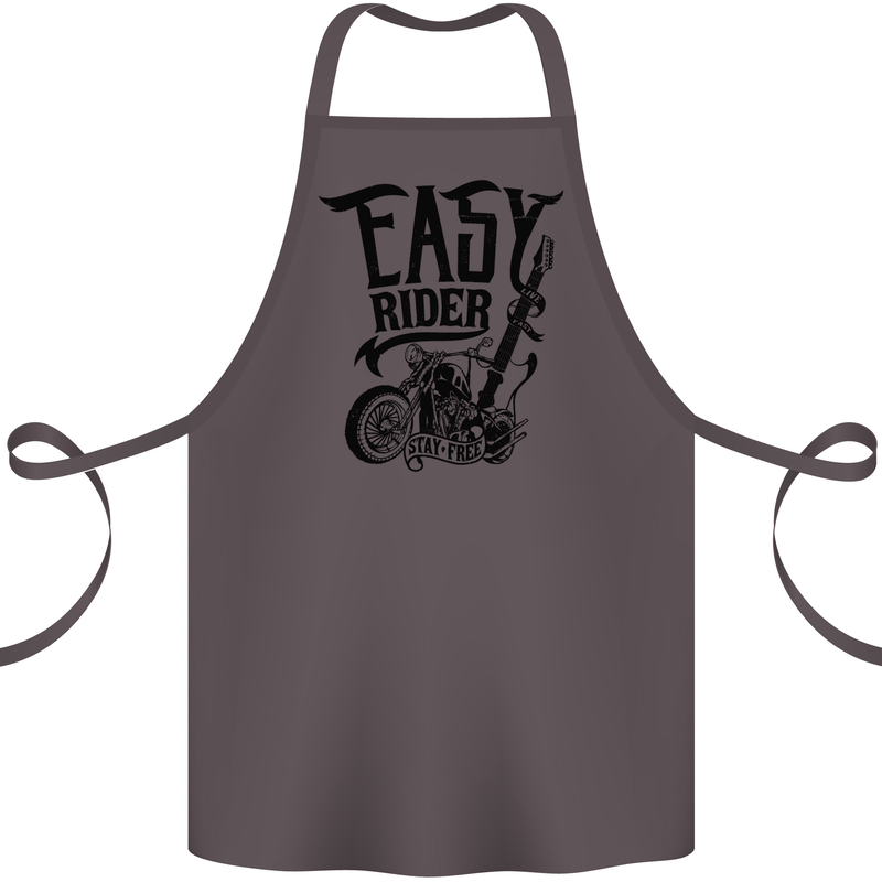 Easy Rider Motorcycle Motorbike Biker Cotton Apron 100% Organic Dark Grey