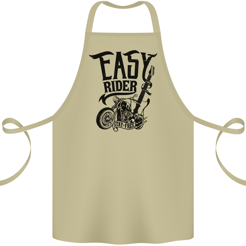 Easy Rider Motorcycle Motorbike Biker Cotton Apron 100% Organic Khaki