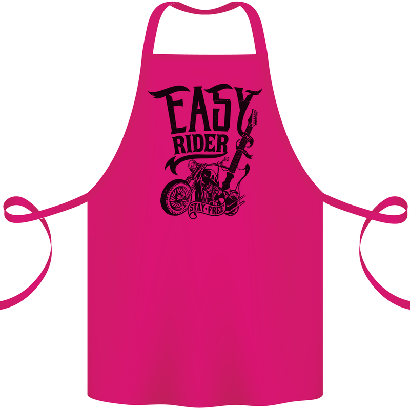 Easy Rider Motorcycle Motorbike Biker Cotton Apron 100% Organic Pink