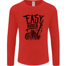 Easy Rider Motorcycle Motorbike Biker Mens Long Sleeve T-Shirt Red