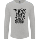 Easy Rider Motorcycle Motorbike Biker Mens Long Sleeve T-Shirt Sports Grey