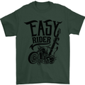 Easy Rider Motorcycle Motorbike Biker Mens T-Shirt Cotton Gildan Forest Green