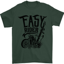 Easy Rider Motorcycle Motorbike Biker Mens T-Shirt Cotton Gildan Forest Green