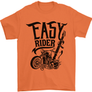 Easy Rider Motorcycle Motorbike Biker Mens T-Shirt Cotton Gildan Orange