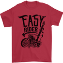 Easy Rider Motorcycle Motorbike Biker Mens T-Shirt Cotton Gildan Red