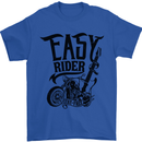 Easy Rider Motorcycle Motorbike Biker Mens T-Shirt Cotton Gildan Royal Blue