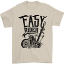 Easy Rider Motorcycle Motorbike Biker Mens T-Shirt Cotton Gildan Sand