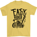 Easy Rider Motorcycle Motorbike Biker Mens T-Shirt Cotton Gildan Yellow