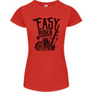 Easy Rider Motorcycle Motorbike Biker Womens Petite Cut T-Shirt Red