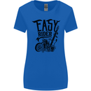 Easy Rider Motorcycle Motorbike Biker Womens Wider Cut T-Shirt Royal Blue