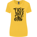 Easy Rider Motorcycle Motorbike Biker Womens Wider Cut T-Shirt Yellow