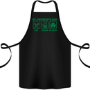 Eat Drink Be Irish St. Patrick's Day Cotton Apron 100% Organic Black