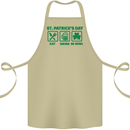Eat Drink Be Irish St. Patrick's Day Cotton Apron 100% Organic Khaki