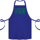 Eat Drink Be Irish St. Patrick's Day Cotton Apron 100% Organic Royal Blue