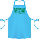 Eat Drink Be Irish St. Patrick's Day Cotton Apron 100% Organic Turquoise